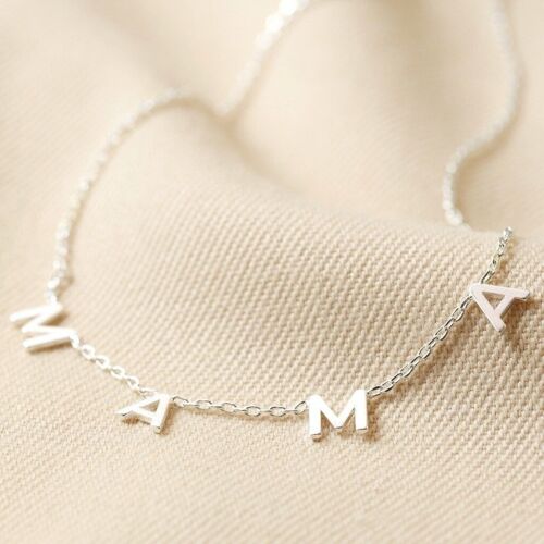 Mama Charm Necklace in Silver