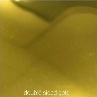 Double sided permanent chrome self adhesive vinyl, Gold A4