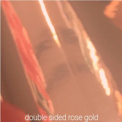 Double sided permanent chrome self adhesive vinyl, Rose Gold A4