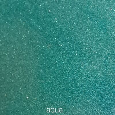 Glitter permanent self adhesive vinyl, Aqua A4