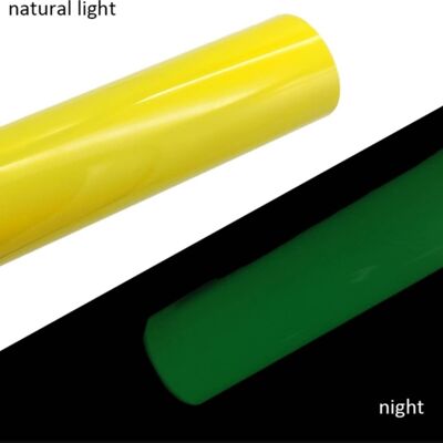 Glow in the dark HTV, Yellow to Green A4