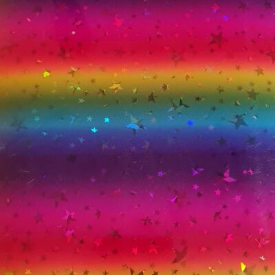 HTV pattern rainbow stars A4