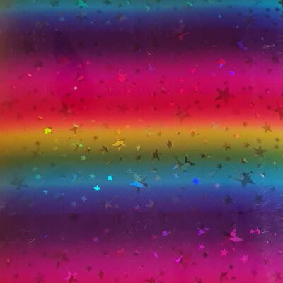 HTV pattern rainbow stars A5