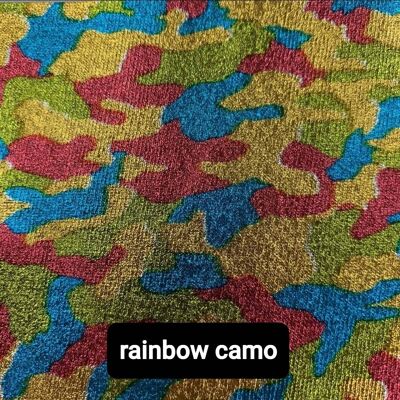 Premium metallic pattern rainbow camo A4