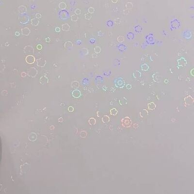 Transparent holographic self adhesive vinyl circles/flowers
