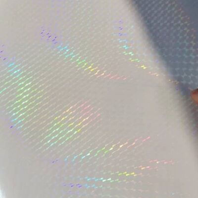 Transparent holographic self adhesive vinyl squares A4