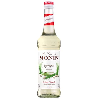 MONIN Sirope Sabor Lemongrass para cócteles o limonadas - Sabores naturales - 70cl