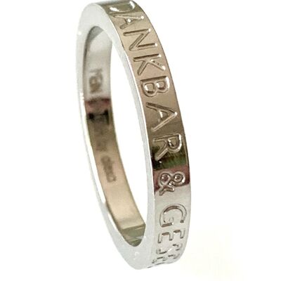 GRATEFUL & BLESSED, ring stainless steel silver