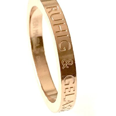 CALM & SERENE -anello in acciaio inossidabile placcato oro rosa-