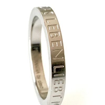 LIFE LOVES ME, ring stainless steel silver