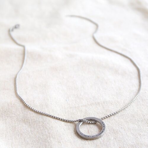 Stainless Steel Hoop Necklace