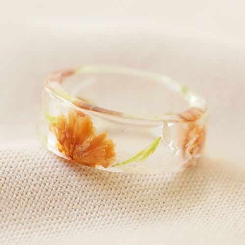 Natural Dried Flower Resin Ring - M/L