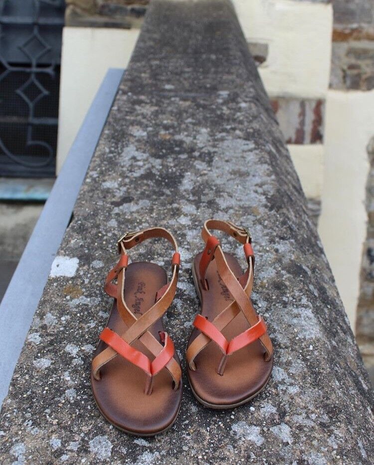 Sandali in pelle - Marrone