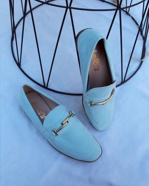 Moccasins - sky blue