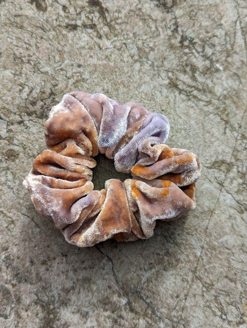 Rusted Lilac Silk Velvet Scrunchie