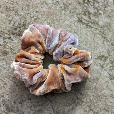 Rusted Lilac Silk Velvet Scrunchie