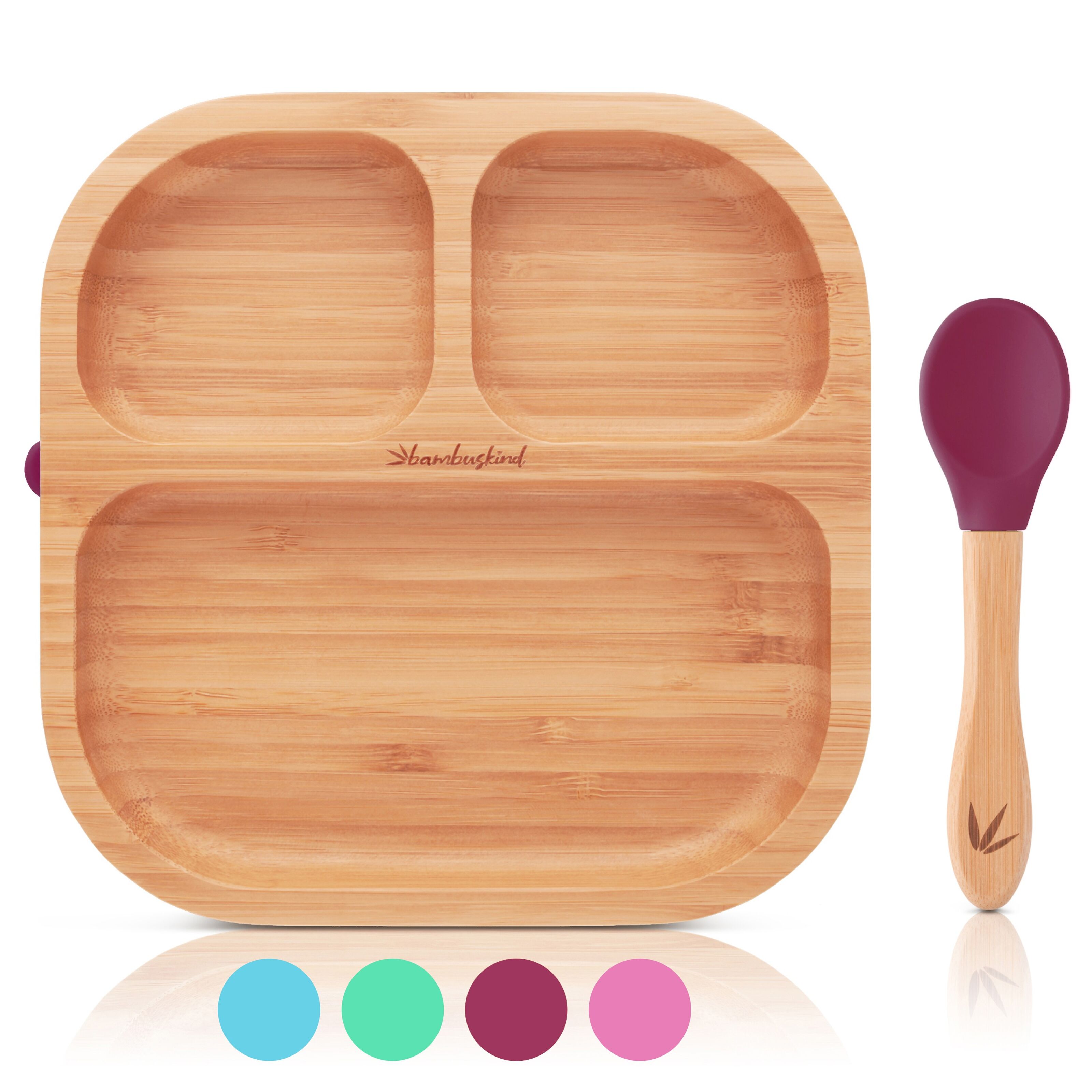 learn Buy set made incl. Children\'s bamboo e-book Baby wholesale plate of crockery children\'s bamboo spoon I I recipe with cup I plate to child® I suction without with eat non-slip to