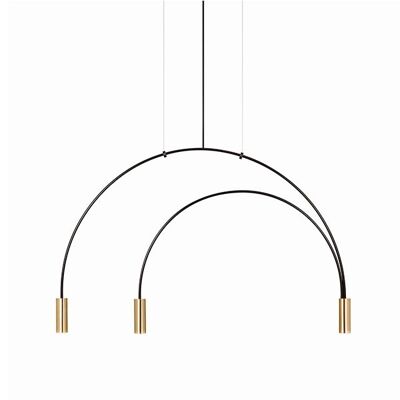 MILLA Pendant Lamp 3-Lights Black & Gold