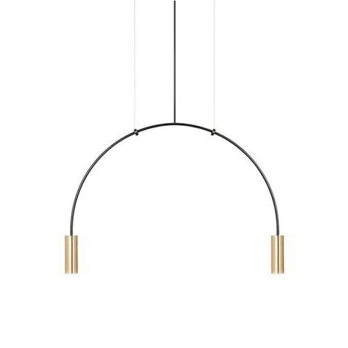 MILLA Pendant Lamp 2-Lights Gold & Black