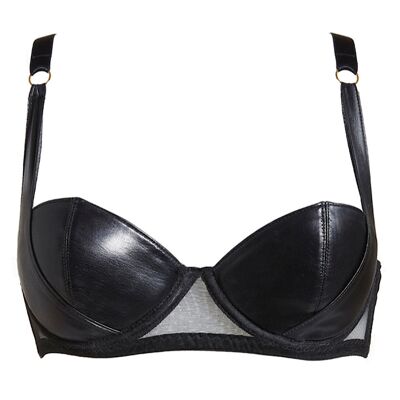 Soutien-gorge balconnet Nina en cuir végétalien