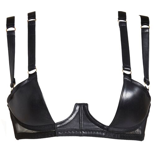 Vegan Leather Nina Demi Balconette Bra