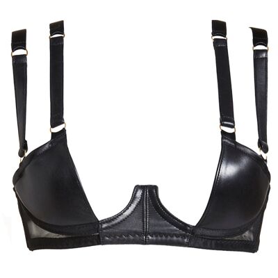 Soutien-gorge balconnet Nina Demi en cuir végétalien