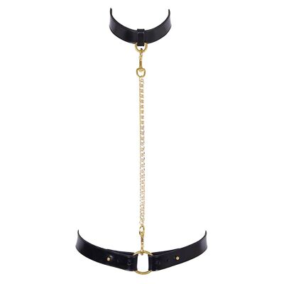 Belt With Leather Collar And Chain