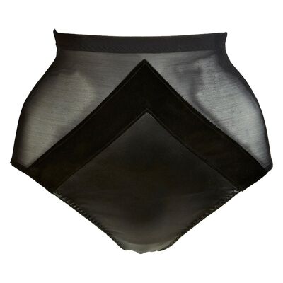 Ava Leather & Suede High Waist Brief