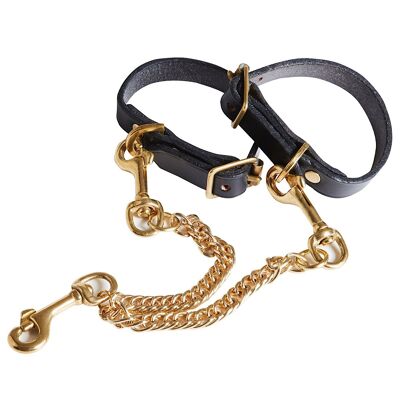 Nina Leather Handcuffs With Hooks