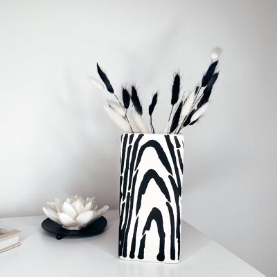 Ceramic Zebra Vase