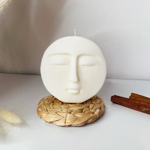 Moon Face Candle