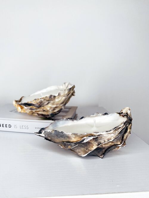 Set Of Two Or Three Recycled Oyster Candles (OC122020)