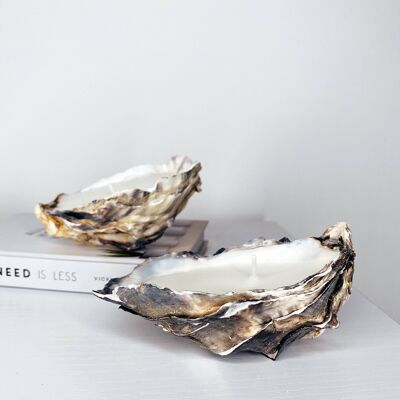 Set Of Two Or Three Recycled Oyster Candles (OC122020)