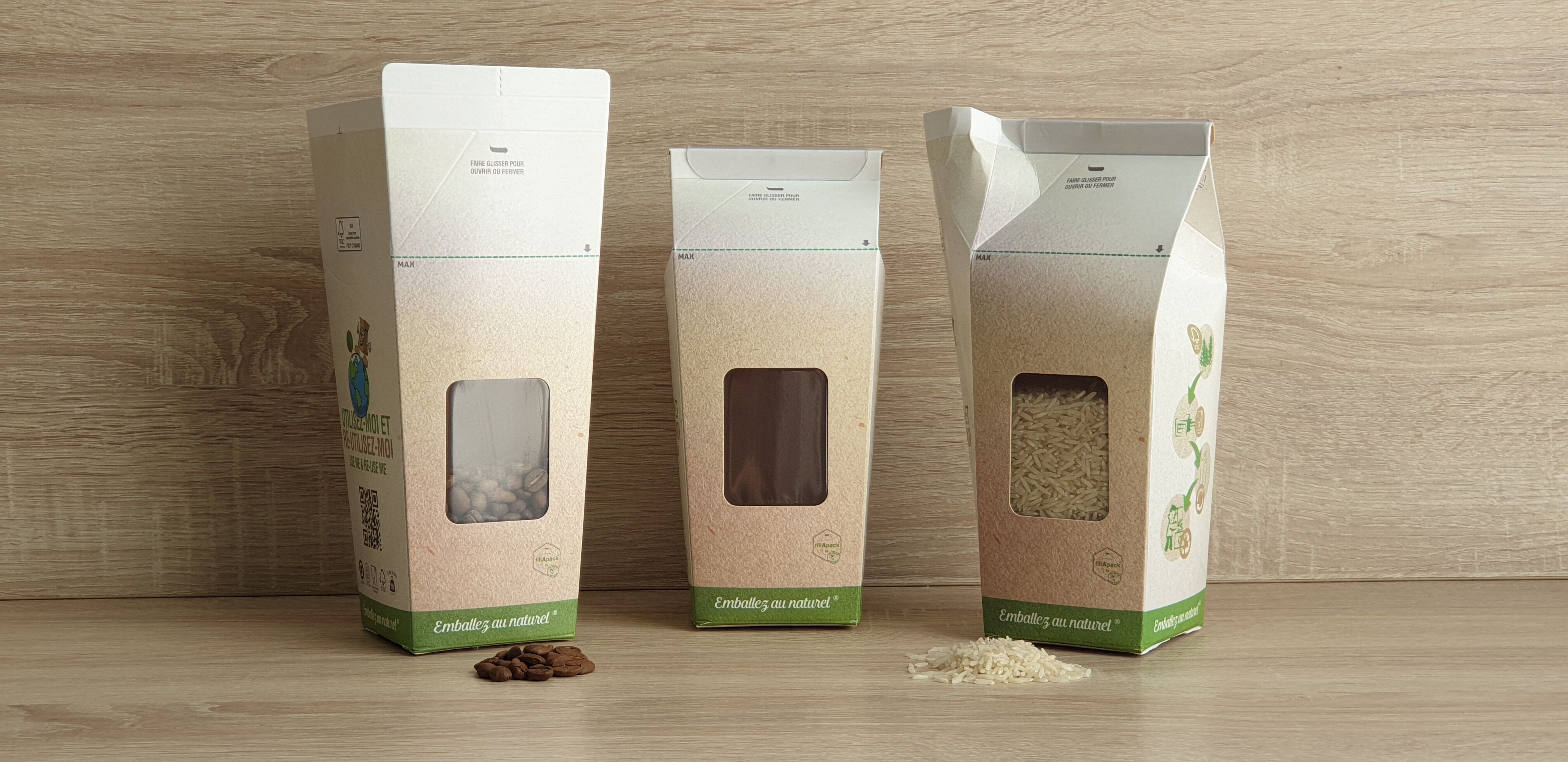 Scatole riutilizzabili a bocca larga ideali per grandi quantità