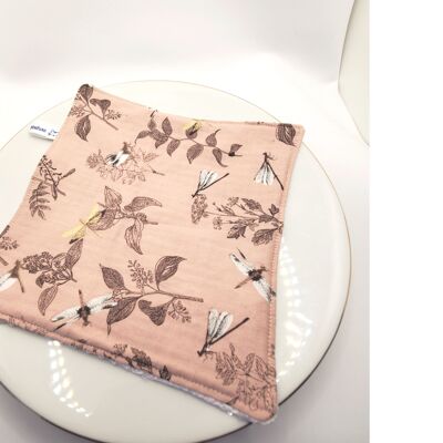 serviettes de table invitées motif libellules