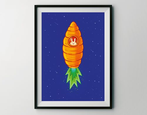 Kunstdruck "Karottenrakete"