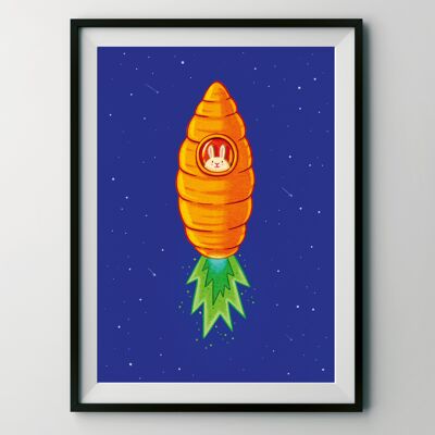Art Print "Carrot Rocket"