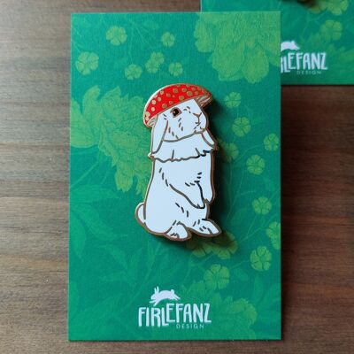 Pin's "Lapin Fleur - Champignon"