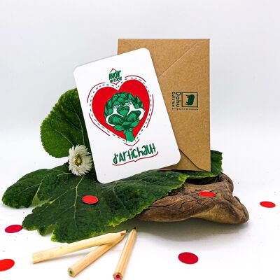 Stationery Artichoke heart card 10X15cm