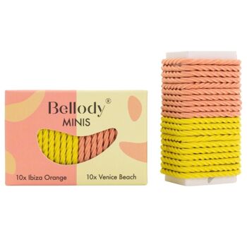 Mini élastiques à cheveux (20 pièces) - Bellody® (Orange & Jaune - Pack Mixte) 1
