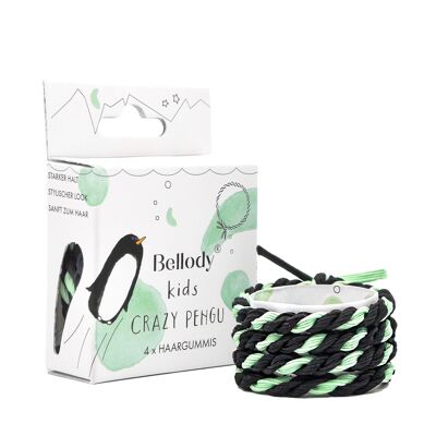 Bellody® children's hair ties (4 pieces - Crazy Pengu)