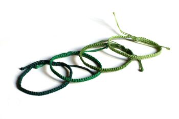 Ensemble de bracelet vert - ensemble de 4 bracelets en macramé tissés à la main 1