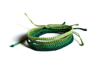 Ensemble de bracelet vert - ensemble de 4 bracelets en macramé tissés à la main 3