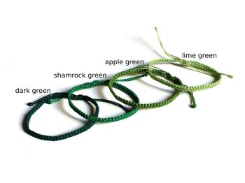 Ensemble de bracelet vert - ensemble de 4 bracelets en macramé tissés à la main 4