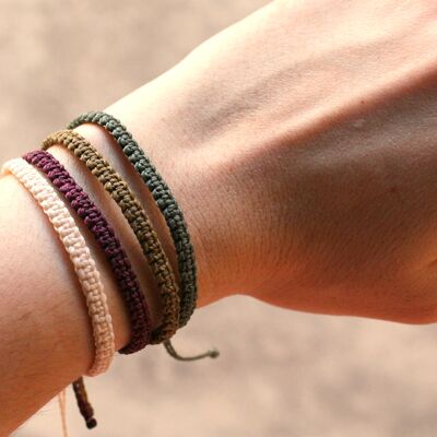 Ensemble de bracelets d'automne - ensemble de 4 bracelets en macramé tissés à la main