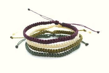 Ensemble de bracelets d'automne - ensemble de 4 bracelets en macramé tissés à la main 2