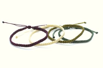 Ensemble de bracelets d'automne - ensemble de 4 bracelets en macramé tissés à la main 3