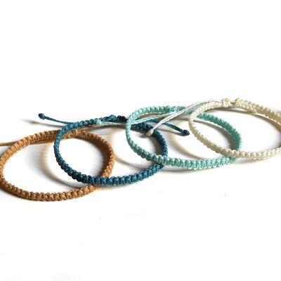 Ensemble de bracelet de plage - ensemble de 4 bracelets en macramé tissés à la main