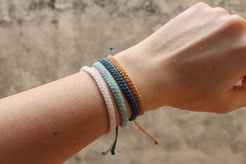 Ensemble de bracelet de plage - ensemble de 4 bracelets en macramé tissés à la main 2