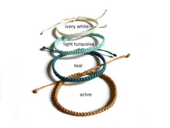 Ensemble de bracelet de plage - ensemble de 4 bracelets en macramé tissés à la main 3